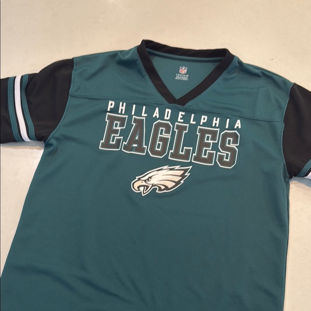 NFL Philadelphia Eagles Kids Jersey - Teal and Black LG/14/16